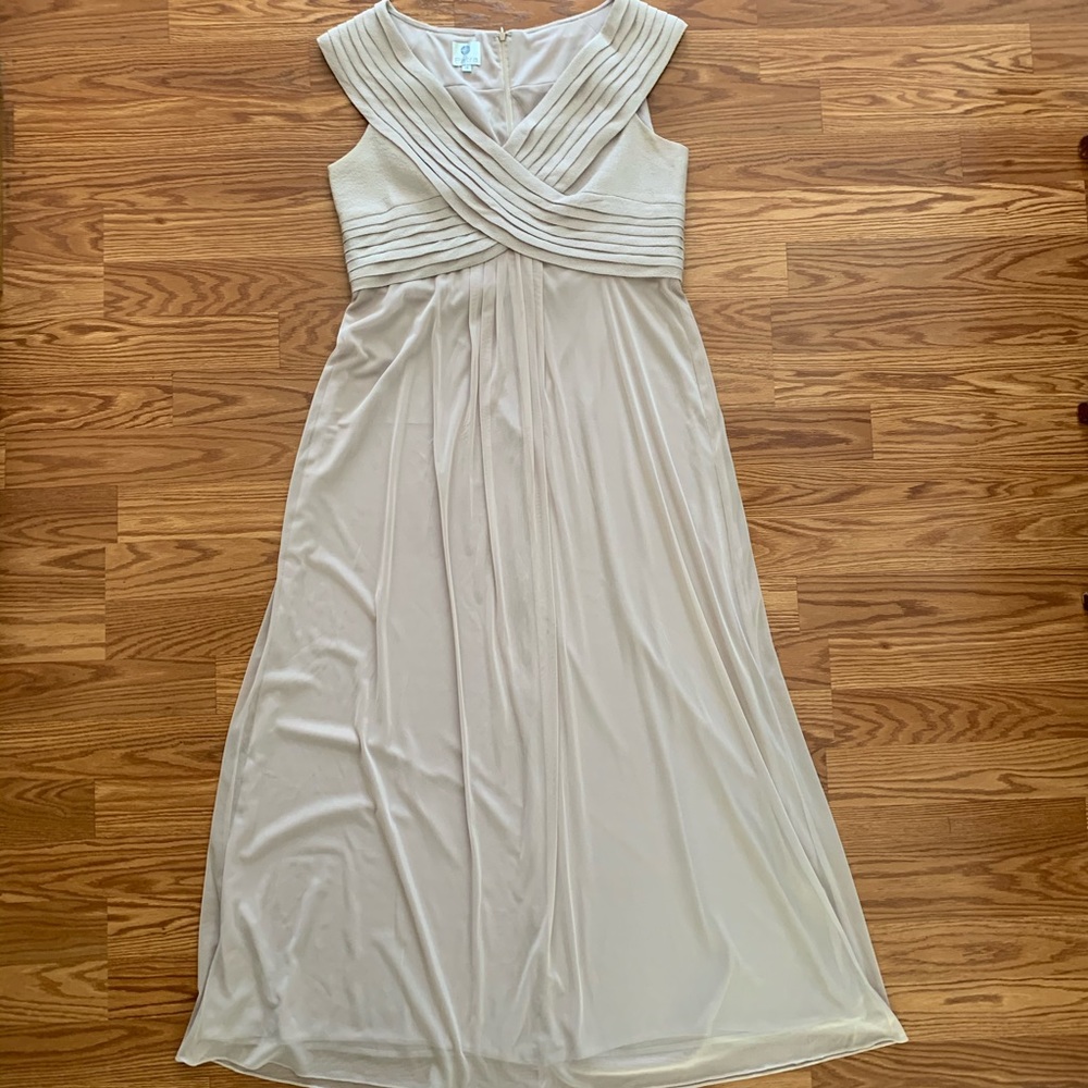 Patra champagne evening gown